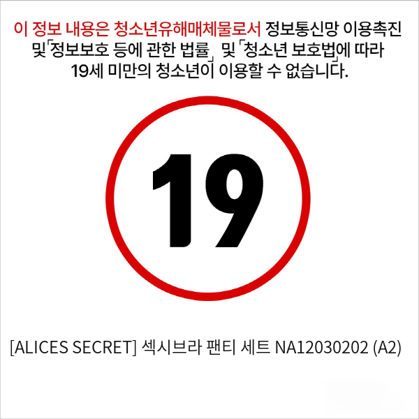 [ALICES SECRET] 섹시브라 팬티 세트 NA12030202 (A2)