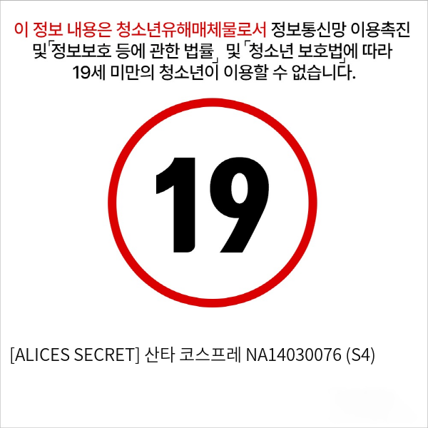 [ALICES SECRET] 산타 코스프레 NA14030076 (S4)