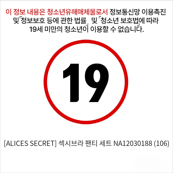 [ALICES SECRET] 섹시브라 팬티 세트 NA12030188 (106)